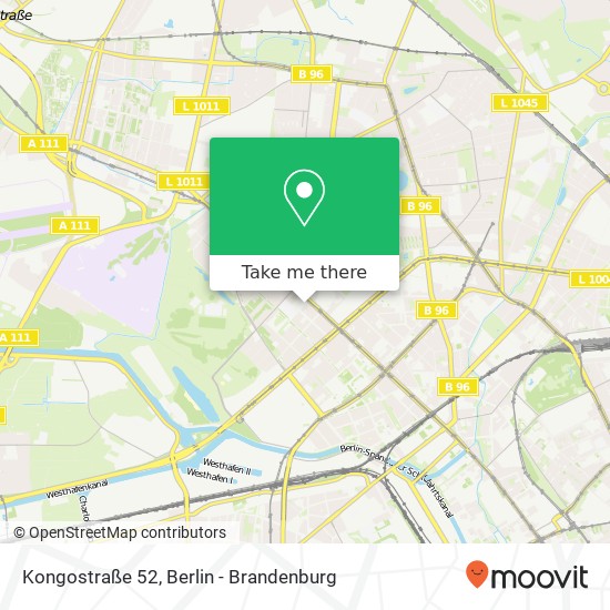 Карта Kongostraße 52, Kongostraße 52, 13351 Berlin, Deutschland