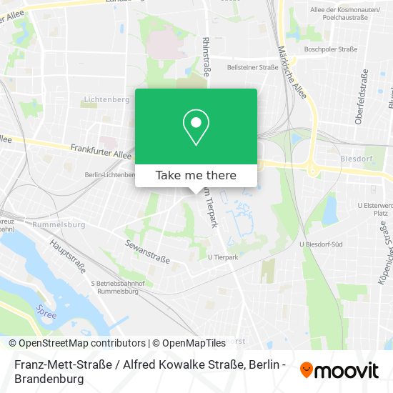 Franz-Mett-Straße / Alfred Kowalke Straße map