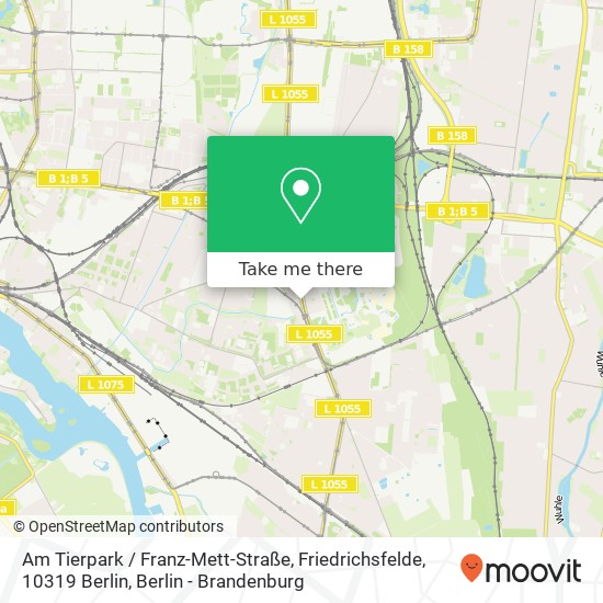 Am Tierpark / Franz-Mett-Straße, Friedrichsfelde, 10319 Berlin map