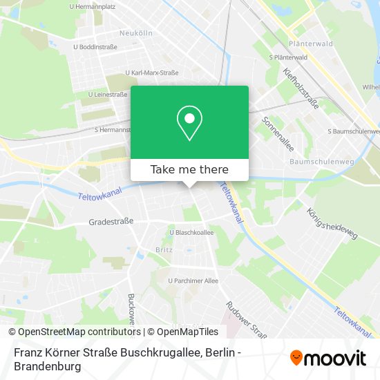 Franz Körner Straße Buschkrugallee map