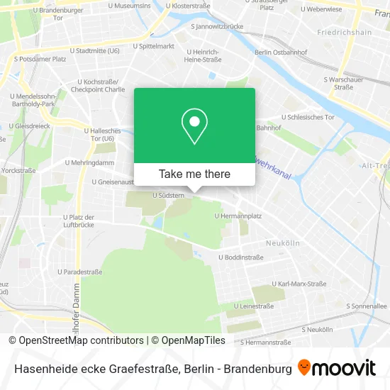 Hasenheide ecke Graefestraße map