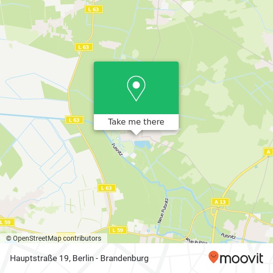 Карта Hauptstraße 19, 01945 Lindenau