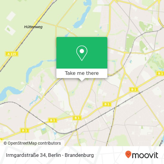 Irmgardstraße 34, Zehlendorf, 14169 Berlin map