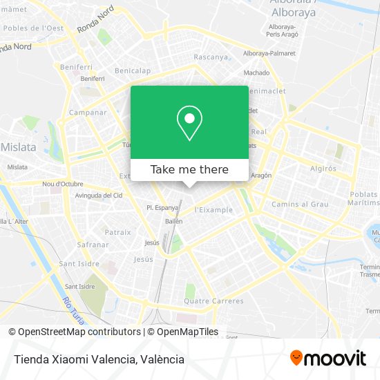mapa Tienda Xiaomi Valencia