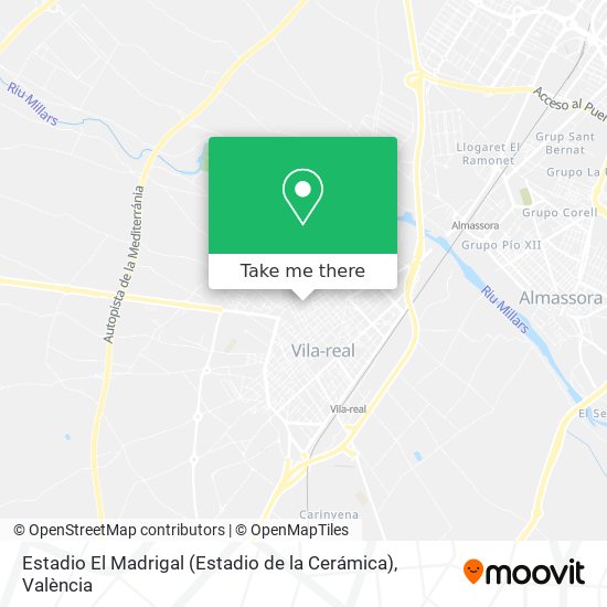 Estadio El Madrigal (Estadio de la Cerámica) map