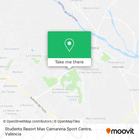 mapa Students Resort Mas Camarena Sport Centre