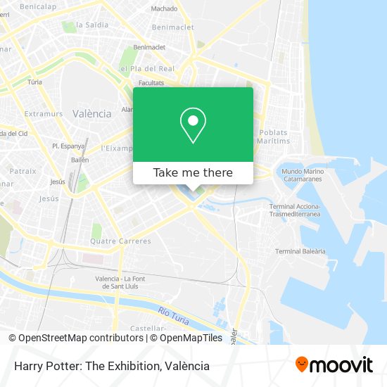 Harry Potter: The Exhibition map