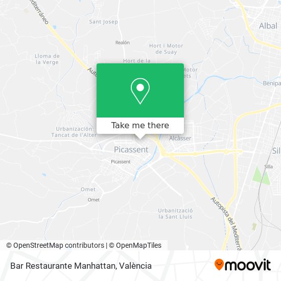 Bar Restaurante Manhattan map