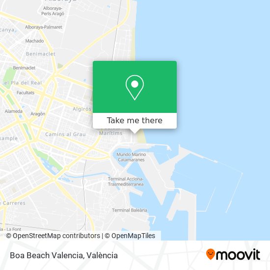 Boa Beach Valencia map