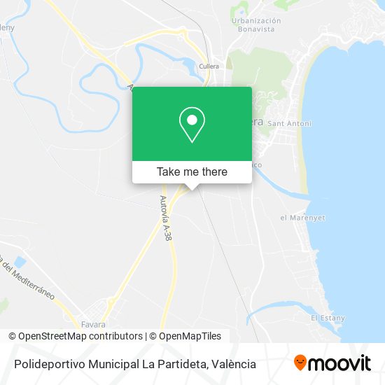 mapa Polideportivo Municipal La Partideta