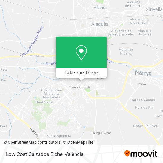 Low Cost Calzados Elche map
