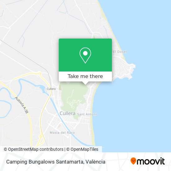 Camping Bungalows Santamarta map