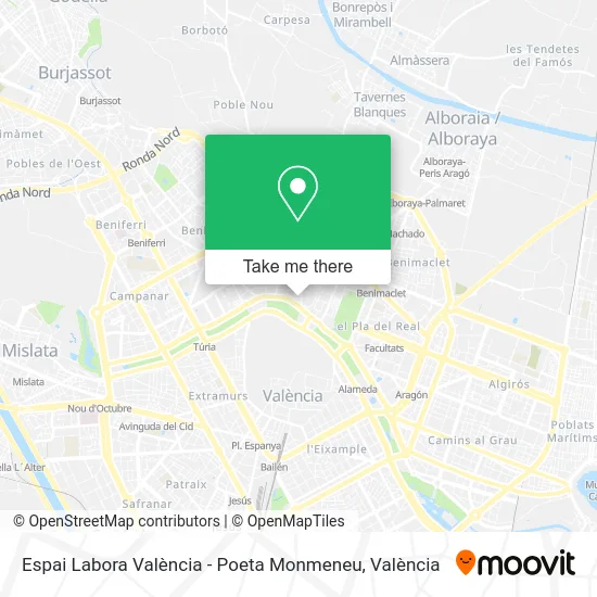 Espai Labora València - Poeta Monmeneu map