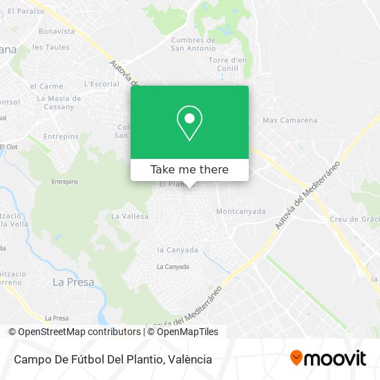 Campo De Fútbol Del Plantio map