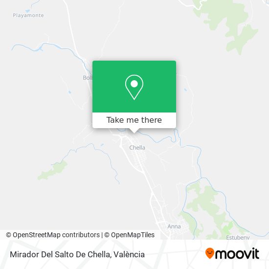 mapa Mirador Del Salto De Chella