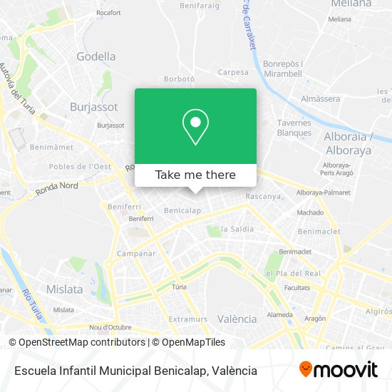Escuela Infantil Municipal Benicalap map