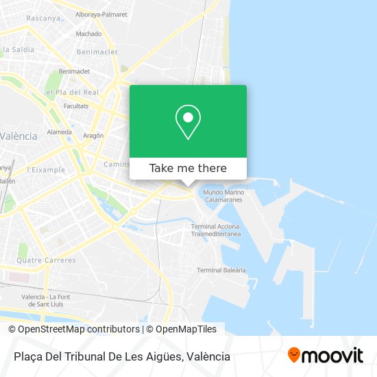 Plaça Del Tribunal De Les Aigües map