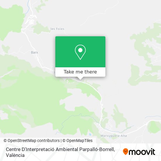 Centre D'Interpretació Ambiental Parpalló-Borrell map