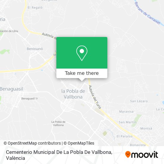 Cementerio Municipal De La Pobla De Vallbona map