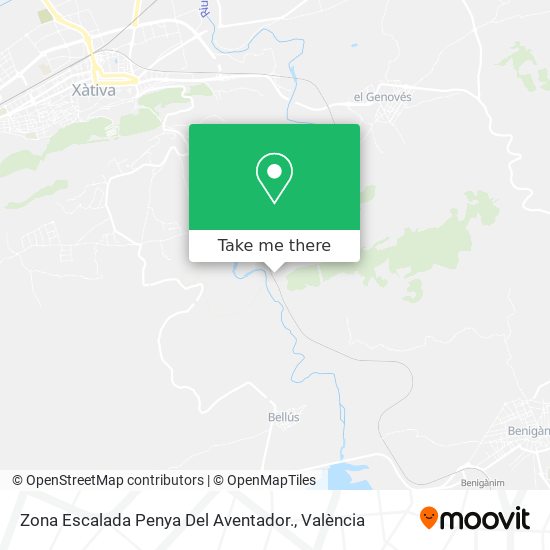 Zona Escalada Penya Del Aventador. map