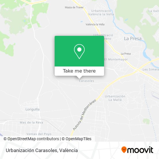 Urbanización Carasoles map
