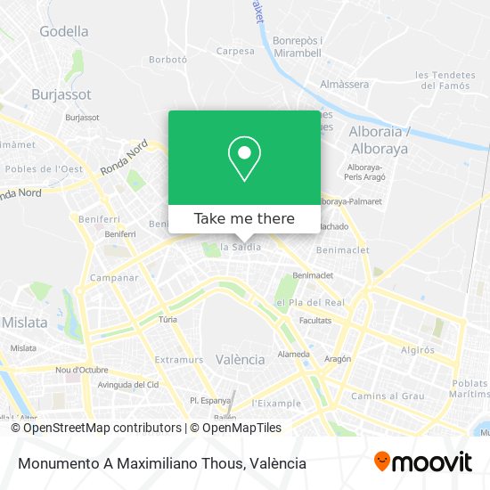 mapa Monumento A Maximiliano Thous