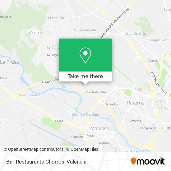 Bar-Restaurante Chorros map