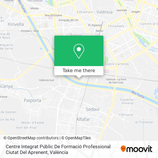 mapa Centre Integrat Públic De Formació Professional Ciutat Del Aprenent