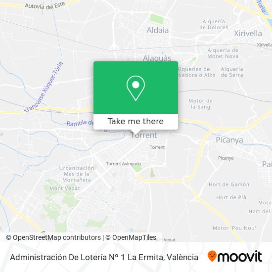 Administración De Lotería Nº 1 La Ermita map