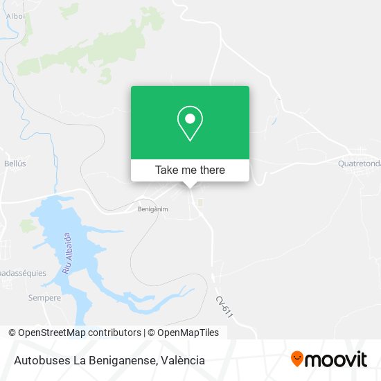 Autobuses La Beniganense map