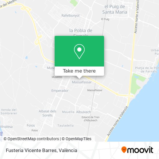 Fusteria Vicente Barres map
