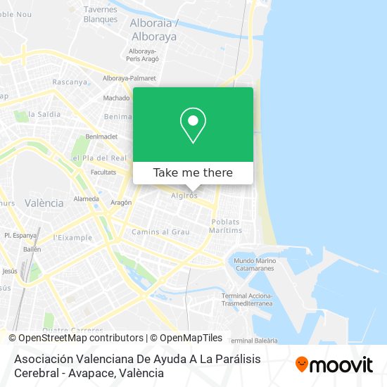 Asociación Valenciana De Ayuda A La Parálisis Cerebral - Avapace map