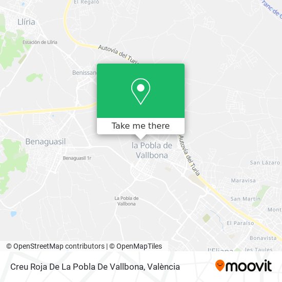 Creu Roja De La Pobla De Vallbona map