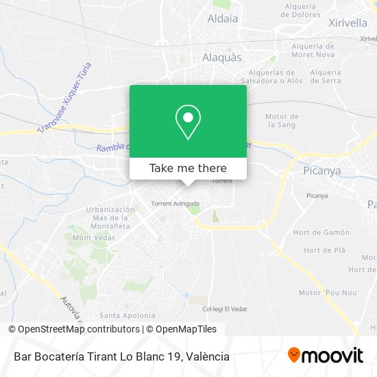 Bar Bocatería Tirant Lo Blanc 19 map