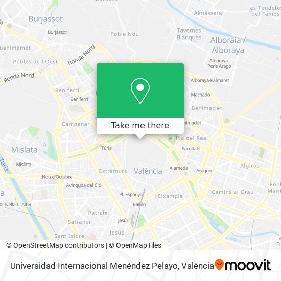 mapa Universidad Internacional Menéndez Pelayo