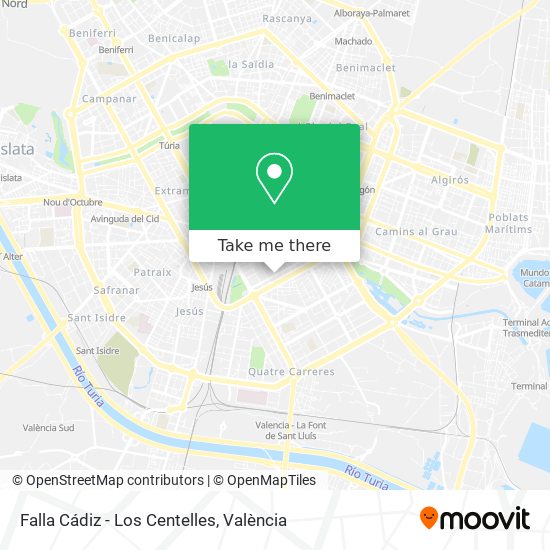 Falla Cádiz - Los Centelles map