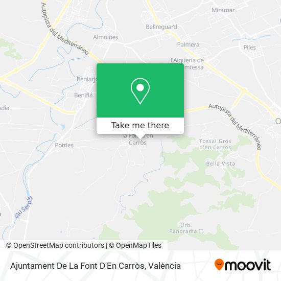 Ajuntament De La Font D'En Carròs map