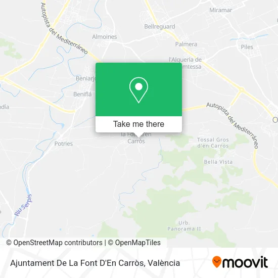 Ajuntament De La Font D'En Carròs map