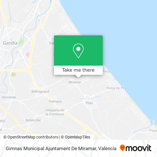 Gimnas Municipal Ajuntament De Miramar map