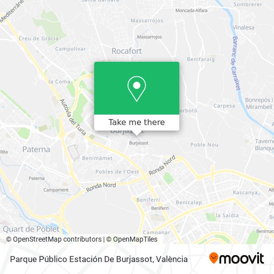 Parque Público Estación De Burjassot map