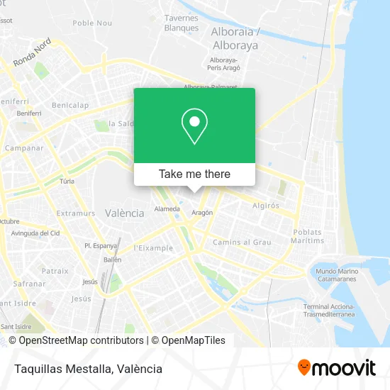 Taquillas Mestalla map