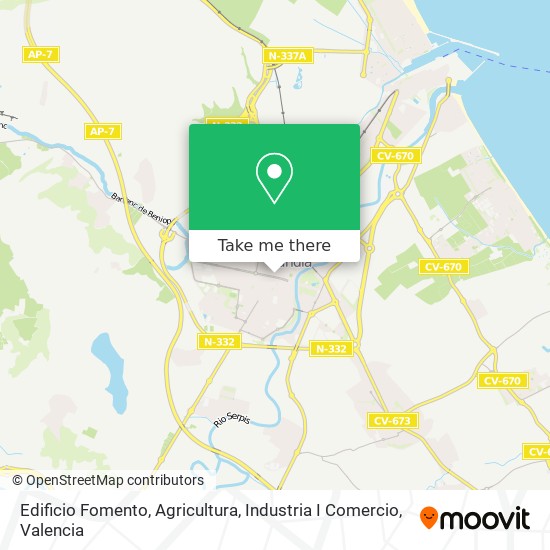 mapa Edificio Fomento, Agricultura, Industria I Comercio