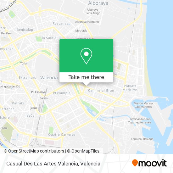 Casual Des Las Artes Valencia map