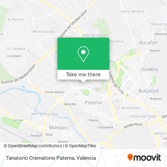 mapa Tanatorio Crematorio Paterna