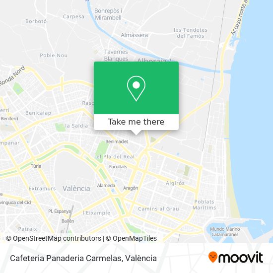 Cafeteria Panaderia Carmelas map
