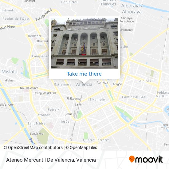 mapa Ateneo Mercantil De Valencia