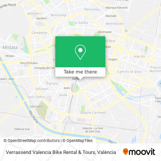 Verrassend Valencia Bike Rental & Tours map