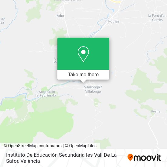 Instituto De Educación Secundaria Ies Vall De La Safor map