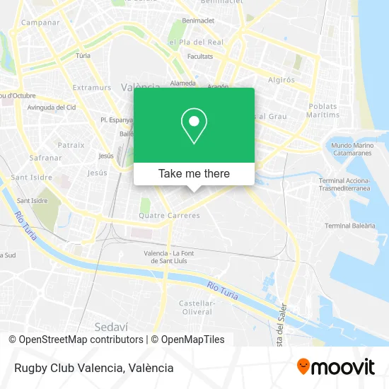 Rugby Club Valencia map