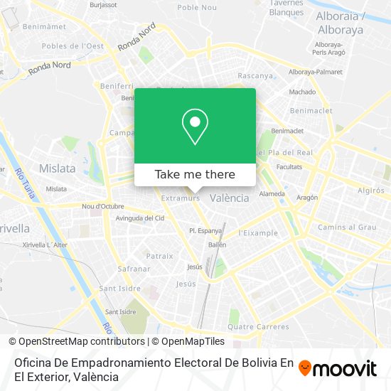 Oficina De Empadronamiento Electoral De Bolivia En El Exterior map